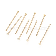 304 Stainless Steel Flat Head Pins, Golden, 15.3x0.6mm, 22 Gauge, Head: 1.4mm(STAS-L238-006H-G)