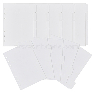 A5 Paper Discbound Notebook Index Divider Sheets, 11 Holes Tab Divider for Binder, Rectangle, WhiteSmoke, 208x148x0.5mm, Hole: 5.5mm, 5 sheets/set(AJEW-WH0314-363C)