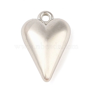 CCB Plastic Pendants, Heart, Platinum, 30x19.5x10.5mm, Hole: 2.5mm(FIND-U003-09P)