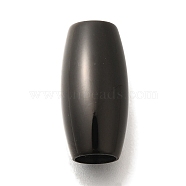 304 Stainless Steel European Beads, Large Hole Beads, Barrel, Black, 17.5x8.5mm, Hole: 5mm(STAS-G350-01A-EB)