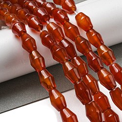 Natural Carnelian Beads Strands, Dyed, Bicone, 11.5x8mm, Hole: 1mm, about 33pcs/strand, 15.28''(38.8cm)(G-A223-C09-01)