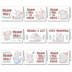 SUPERDANT Thank You Theme Cards and Paper Envelopes, for Birthday Thanksgiving Day, Rectangle with Word Pattern, Word, 10x15cm, 9pcs/set(DIY-SD0001-01C)