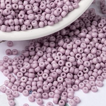 MIYUKI Round Rocailles Beads, Japanese Seed Beads, 8/0, (RR2024) Matte Opaque Dusty Orchid, 3mm, Hole: 1mm, about 2111~2277pcs/50g