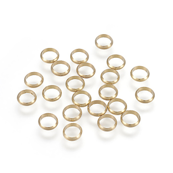 Brass Linking Rings, Ring, Unplated, 6x1.5mm, Hole: 5mm