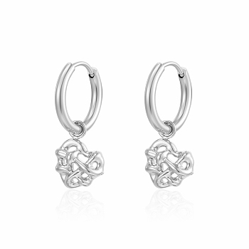 Sweetheart Stainless Steel Hollow Heart Earrings for Women, Daily Wear Gift.