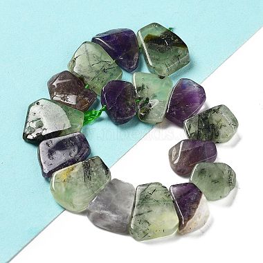 Natural Prehnite & Amethyst Beads Strands(G-P528-K08-01)-2