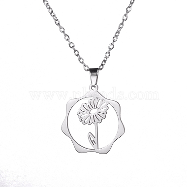 April Daisy Stainless Steel Necklaces