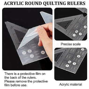 2Pcs 2 Style Acrylic Quilting Rulers(DIY-AR0002-56)-4