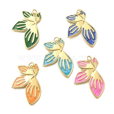 Brass Enamel Pendants(KK-D339-21G)-1