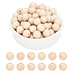 Natural Fossil Beads Strands, Round, Hole: 1mm, 8mm, 2strands/box(G-AR0003-84)
