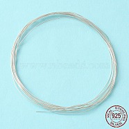 Dead Soft 925 Sterling Silver Wire, Round, Silver, (28 Gauge)0.30mm(STER-NH004-A)