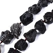 Natural Smoky Quartz Beads Strands, Nuggets, 17~29x12~33x12~33mm, Hole: 2~2.5mm, about 15~17pcs/strand, 16.93~17.91 inch(43~45.5cm)(G-R421-06)