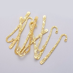 Tibetan Style Alloy Bookmarks, Lead Free and Cadmium Free, Golden, 79.5x15.5x2mm, Hole: 2mm(X-K0PGA011)