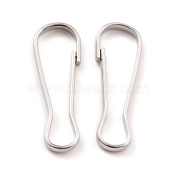 201 Stainless Steel Keychain Clasps, Stainless Steel Color, 22x8.7x1.8mm, Inner Diameter: 21x6mm(STAS-C044-05B-P)