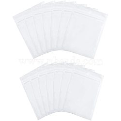 Rectangle PVC Zip Lock Bags, Resealable Bags, Top Seal Thin Bags, Pearlized Plated, White, 12x9cm, 100pcs/set, 10x6cm, 100pcs/set(OPP-PH0001-20)