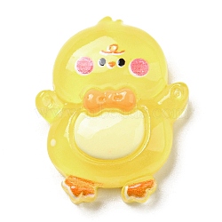 Cartoon Transparent Resin Cabochons, Animal Cabochons, Chick, 24x19.5x7.5mm(CRES-P025-D01)