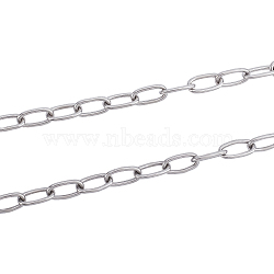 2Pcs 2 Style 304 Stainless Steel Cable Chain, Soldered, Stainless Steel Color, 1pcs/style(STAS-GA0001-06)