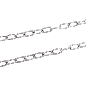 2Pcs 2 Style 304 Stainless Steel Cable Chain, Soldered, Stainless Steel Color, 1pcs/style