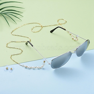 Brass Cable Chains/Paperclip Chains Eyeglasses Chains(AJEW-EH00010)-5