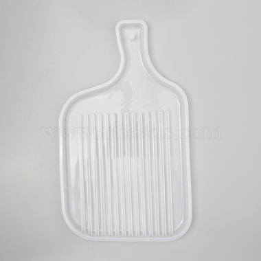 Moules en silicone pour assiette plate avec poignée à rayures(X-DIY-L021-55)-2