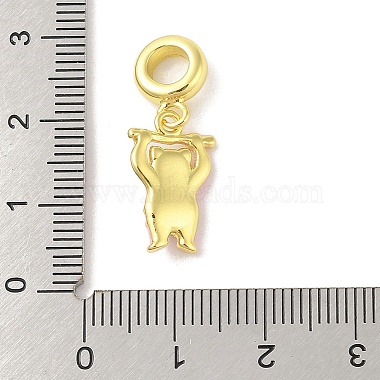 Rack Plating Brass Micro Pave Clear Cubic Zirconia Enamel European Dangle Charms(KK-S380-27G-01)-3