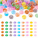 Pandahall 90Pcs 9 Colors Transparent Crackle Acrylic Beads(MACR-TA0001-28)-1