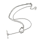 304 Stainless Steel Lariat Necklaces for Women(NJEW-K259-06P)-1