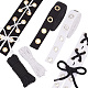 Elite 2 Colors Cotton Grommet Eyelet Tape Ribbons with Brass Eyelet Rings(OCOR-PH0002-34)-1