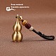 Detachable Brass Gourd Feng Shui Hanging Ornament for Wealth & Success(KEYC-WH0036-17G)-6