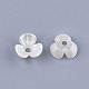 3-Petal ABS Plastic Imitation Pearl Bead Caps(X-OACR-T018-01)-2