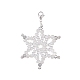 Décorations pendentif en perles de verre flocon de neige(HJEW-JM00975)-1