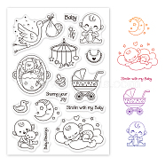 PVC Plastic Stamps, for DIY Scrapbooking, Photo Album Decorative, Cards Making, Stamp Sheets, Baby Pattern, 16x11x0.3cm(DIY-WH0167-56-397)