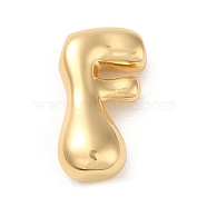 Brass Pendant, Real 18K Gold Plated, Letter F, 25x13x7.5mm, Hole: 2.8x2.4mm(KK-O145-01F-G)