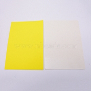 Sponge EVA Sheet Foam Paper Sets, With Adhesive Back, Antiskid, Rectangle, Yellow, 30x21x0.1cm(AJEW-WH0017-48C)