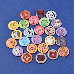 Animal Pattern Fridge Magnets, for Refrigerator, Whiteboard, School Office Funny Cute Gifts, Flat Round, Mixed Color, 25x3.2mm, 25pcs/box(AJEW-D044-04)