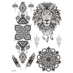 Mandala Pattern Vintage Removable Temporary Water Proof Tattoos Paper Stickers, Flower Pattern, 21x15cm(MAND-PW0001-14E)