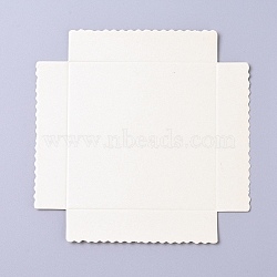 Paper Bottom Holder, for Square Shape Transparent Clear PVC Gift Boxes, White, 11.9x11.9x0.02cm(AJEW-WH0104-80A-04)