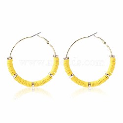 Colorful Clay Hoop Earrings(JQ3310-13)