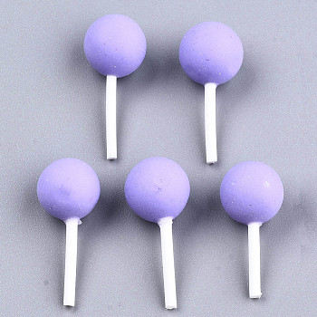 Handmade Polymer Clay 3D Lollipop Embellishments, for Party DIY Decorations, Lilac, 21~26x10.5mm