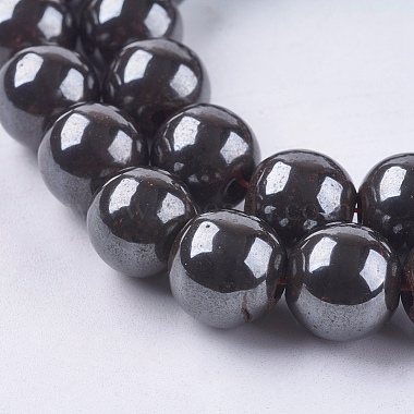 Magnetic Synthetic Hematite Beads Strands(G-Q893-10mm)-3