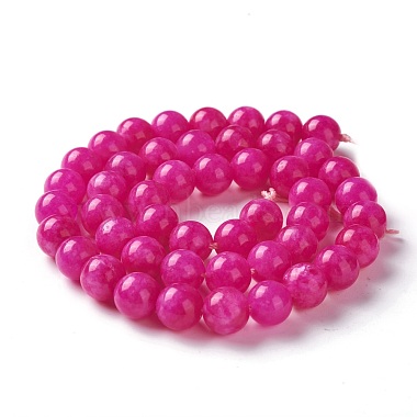 Natural White Jade Imitation Pink Sugilite Beads Strands(X-G-I299-F11-8mm)-2
