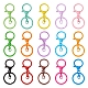 Pandahall 30Pcs 15 Colors Spray Painted Iron Key Rings(DIY-TA0005-76)-1