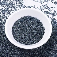 MIYUKI Delica Beads Small, Cylinder, Japanese Seed Beads, 15/0, (DBS0325) Matte Metallic Blue Iris, 1.1x1.3mm, Hole: 0.7mm, about 3500pcs/10g(X-SEED-J020-DBS0325)
