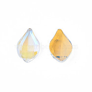 Glass Rhinestone Cabochons, Nail Art Decoration Accessories, Faceted, Teardrop, Clear AB, 8x5x1.5mm(MRMJ-N027-022A)