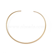 Vacuum Plating 304 Stainless Steel Textured Wire Necklace Making, Rigid Necklaces, Minimalist Choker, Cuff Collar, Golden, Inner Diameter: 5-7/8 inch(14.8cm)(STAS-B036-03G)