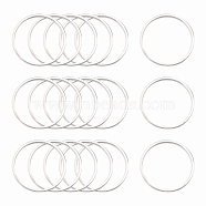 Brass Linking Rings, Lead Free & Nickel Free, Ring, Silver Color Plated, 20x1mm(X-KK-S327-06S-20mm)