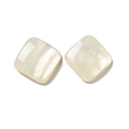 Resin Cabochons, Pearlized, Imitation Cat Eye, Square, Seashell Color, 16x16x4.5mm(CRES-D003-01)