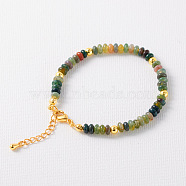 Simple Design Natural African Turquoise(Jasper) Beaded Bracelets for Women, 15.75 inch(40cm)(JH7309-8)