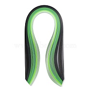 6 Colors Quilling Paper Strips, Gradual Green, 390x3mm, about 120strips/bag, 20strips/color(X-DIY-J001-3mm-A04)