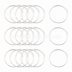 Brass Linking Rings, Lead Free & Nickel Free, Ring, Silver Color Plated, 20x1mm(X-KK-S327-06S-20mm)